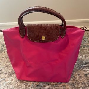 Pink longchamp bag